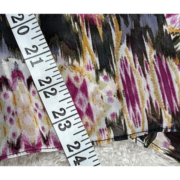 Show Me Your Mumu Chelsey Ikat Dye Sheer Bell Sleeve Blouse Top Small Boho Chic - Picture 7 of 8